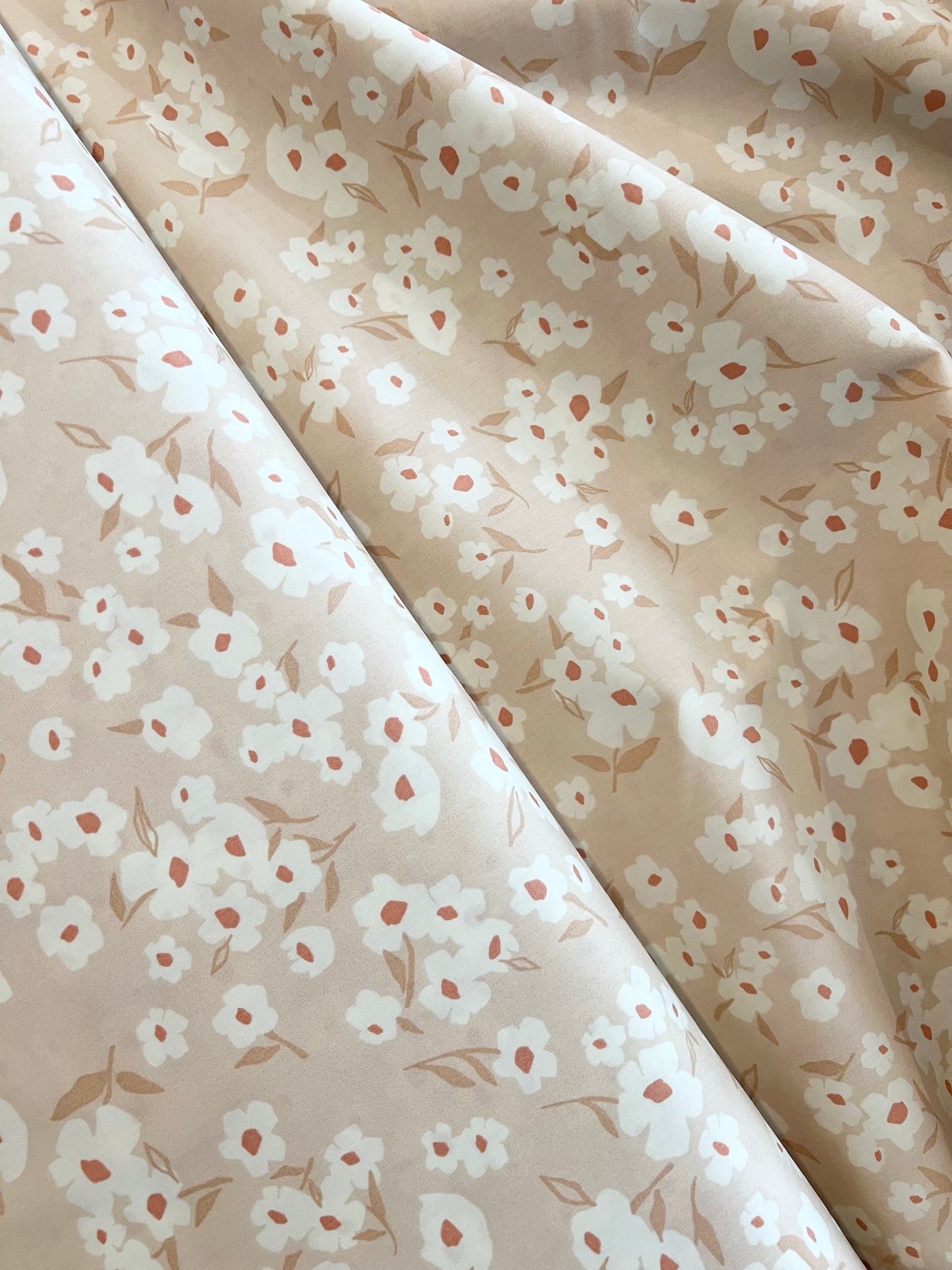 Wideback 108" Spring Daisies in Ecru