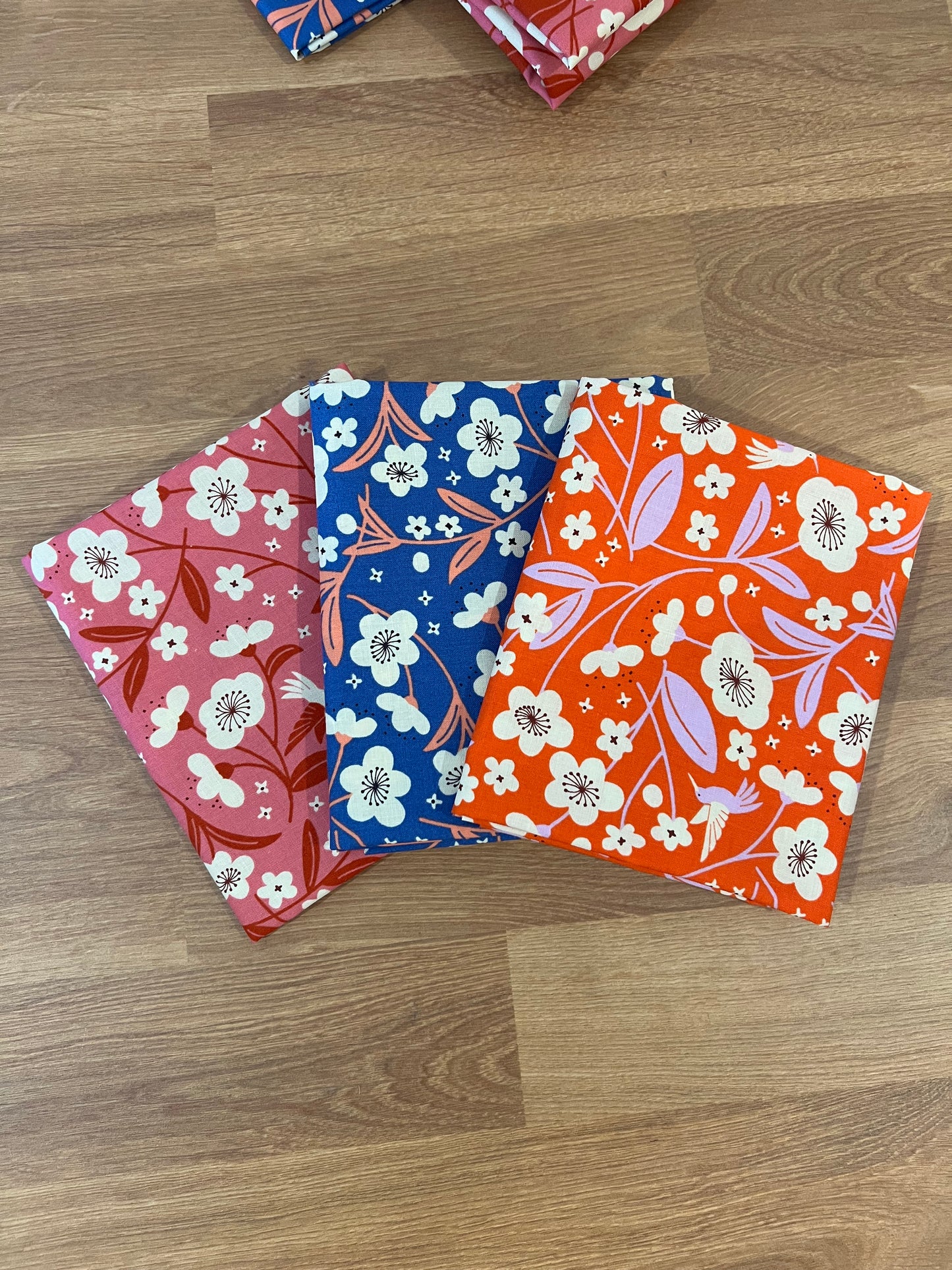 Persimmon Blossoms in Warm Red