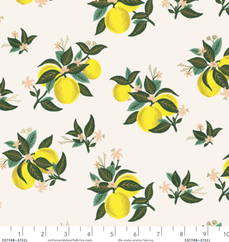 Citrus Blossoms in Lemon Metallic