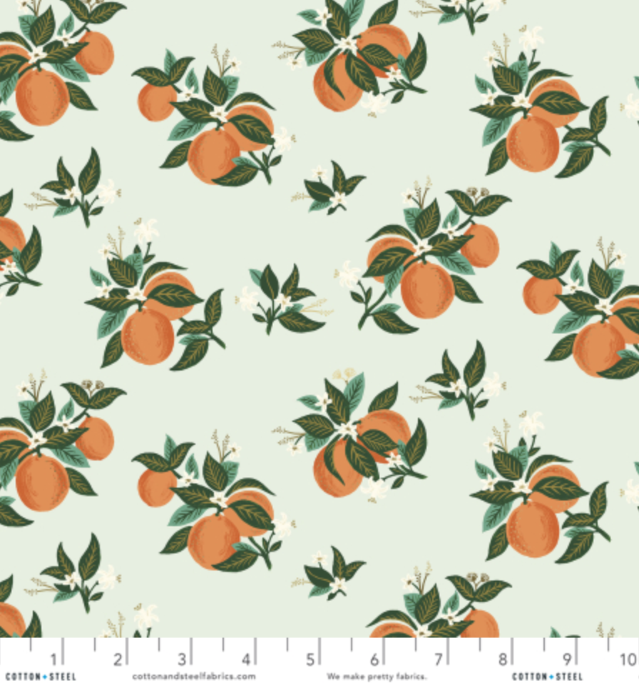 Citrus Blossoms in Orange Metallic