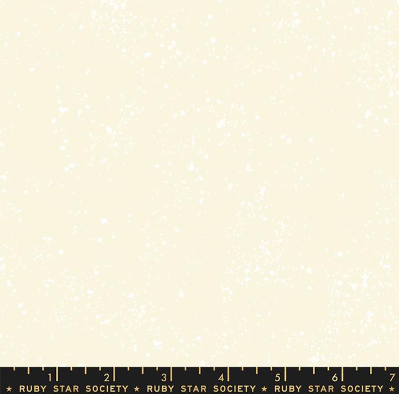 Fabric swatch with a subtle pattern on a beige background, featuring 'Ruby Star Society' label.