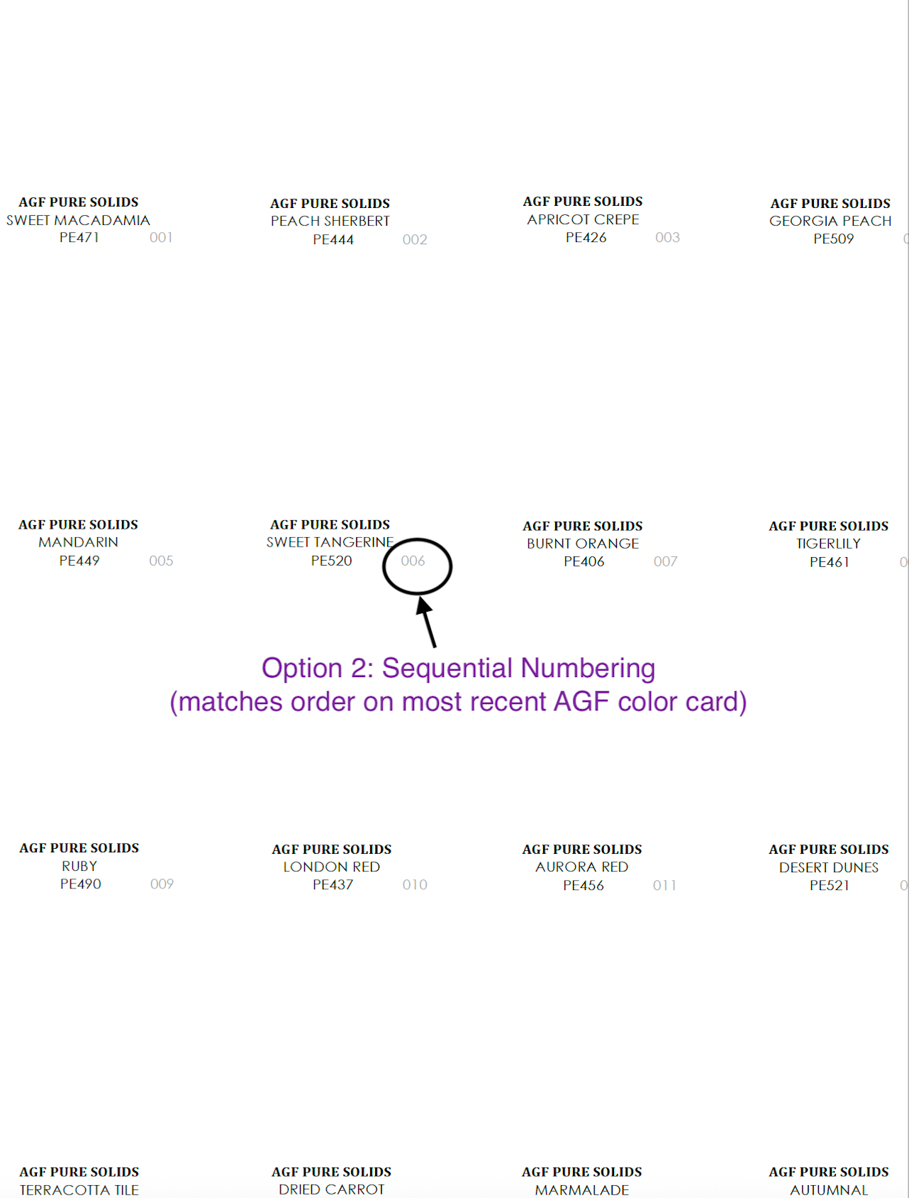 PDF Template for PURE Solids Individual Fabric Swatches