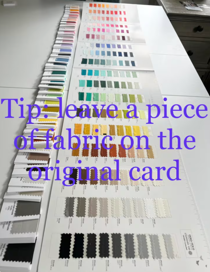 PDF Template for PURE Solids Individual Fabric Swatches