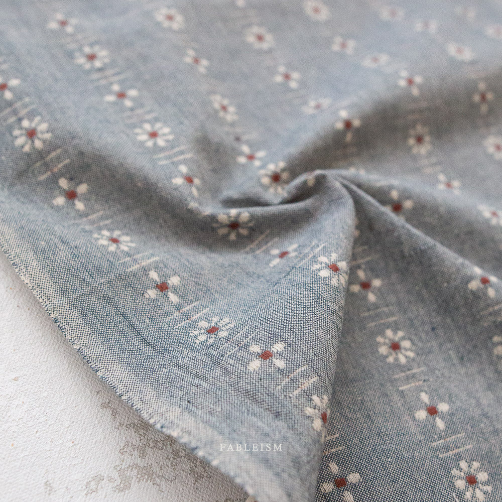 Forest Forage Daisies in Denim