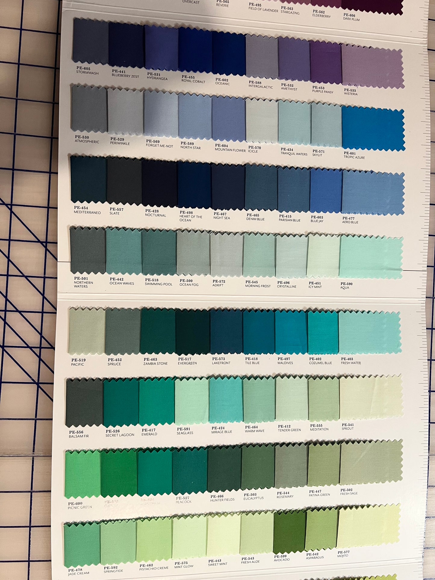 Pure Solids Color Card