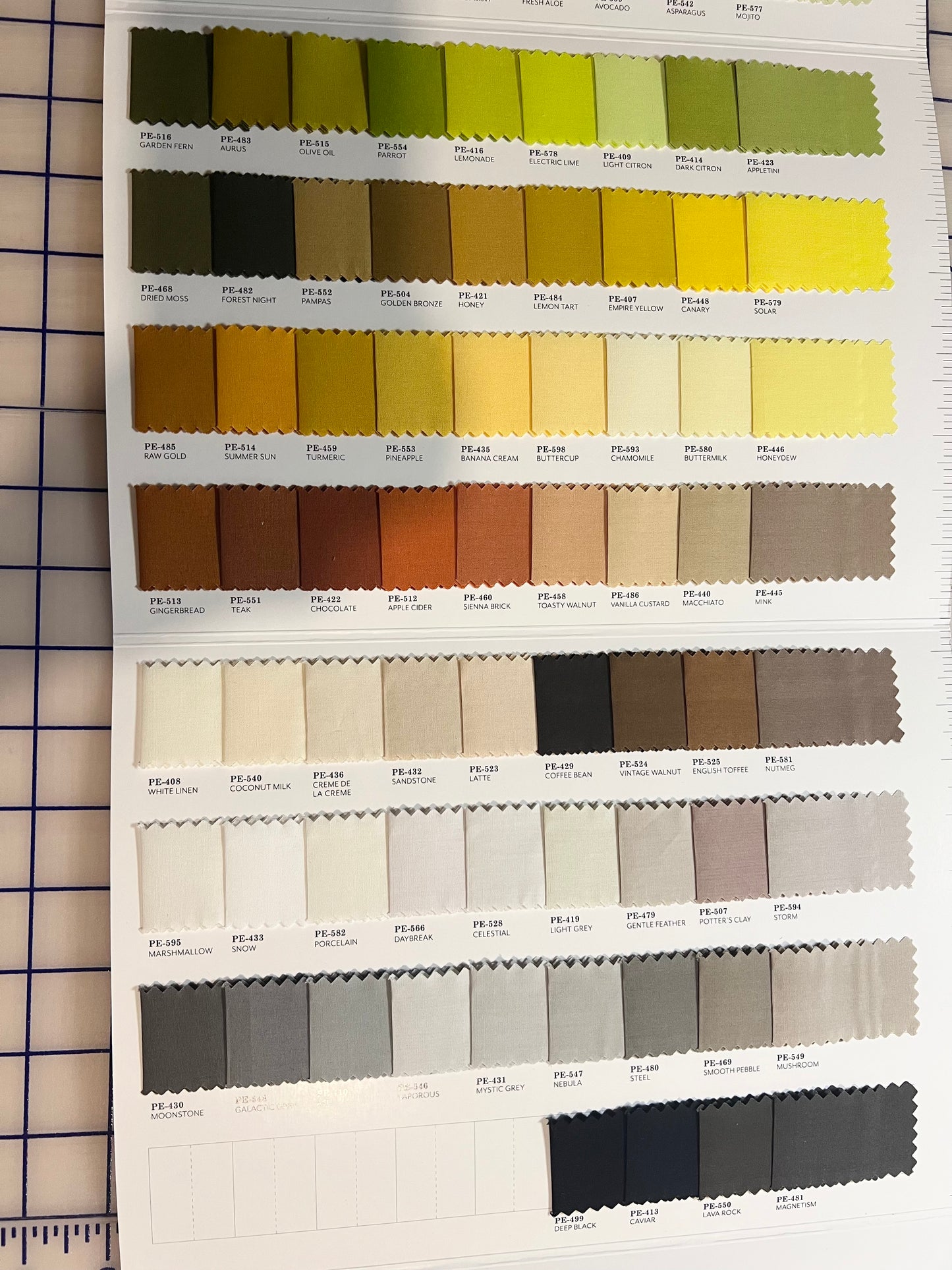 Pure Solids Color Card