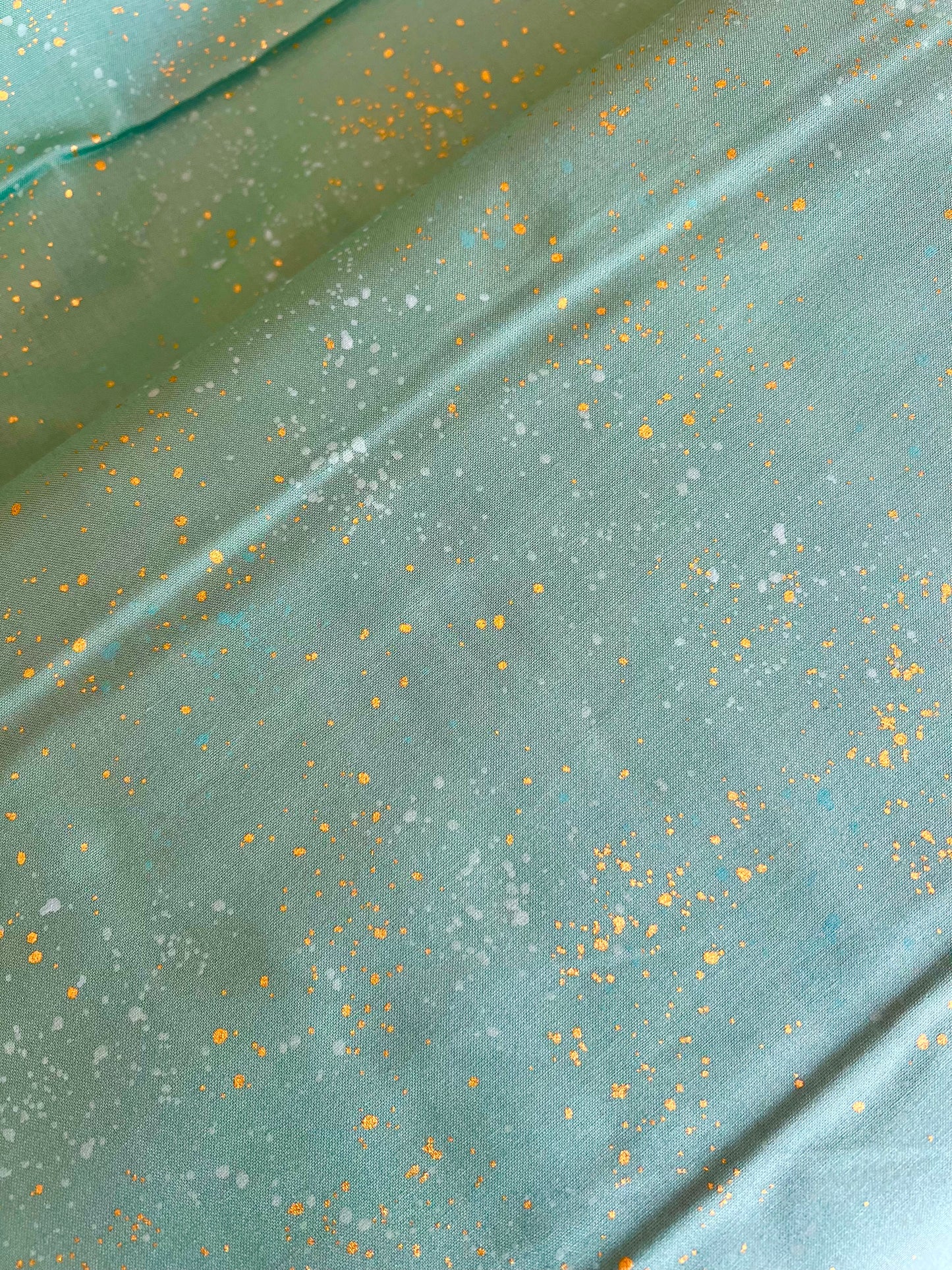 Speckled Metallic Soft Aqua
