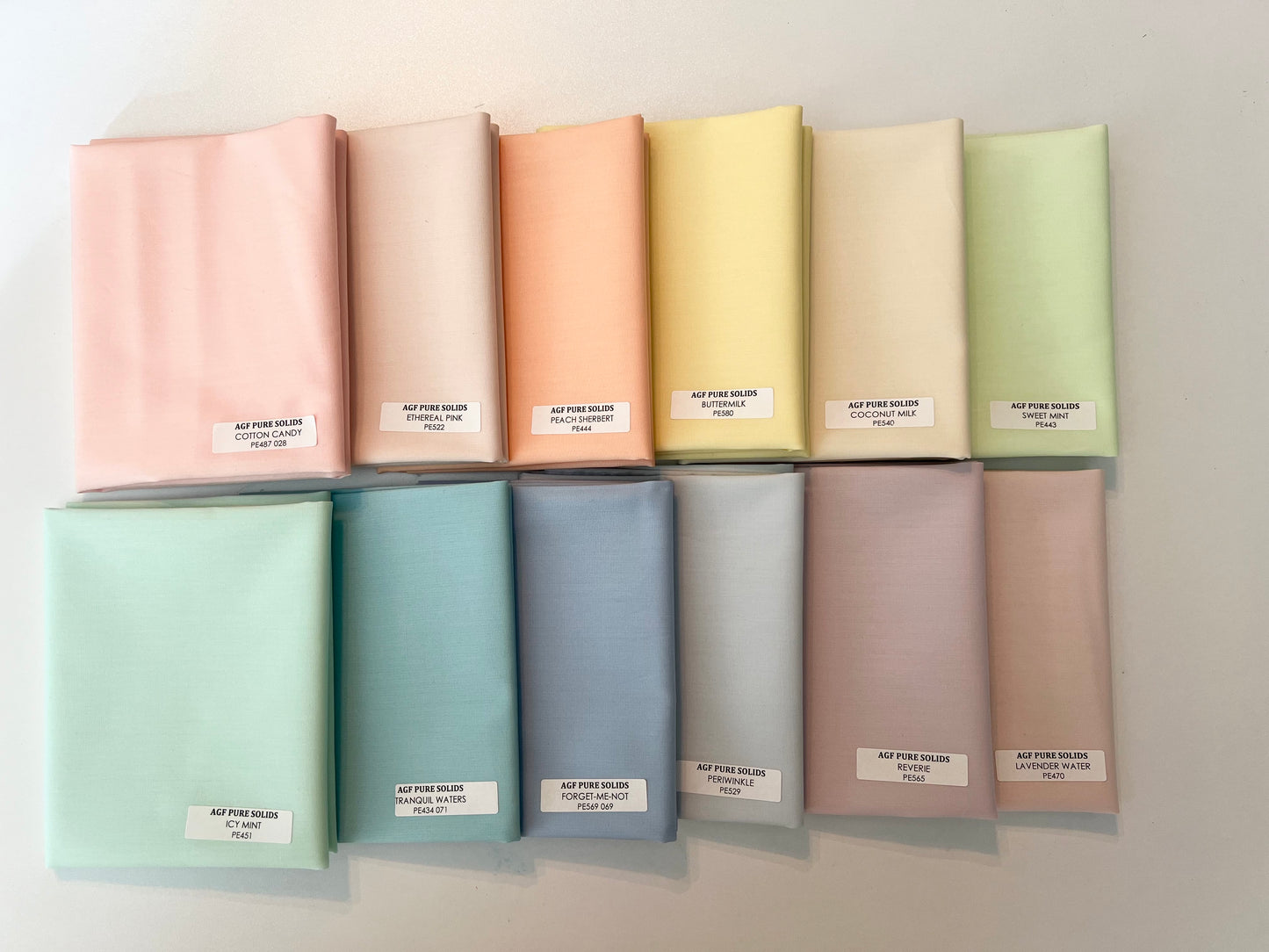 Pure Solids 12 Piece Pastel Bundle