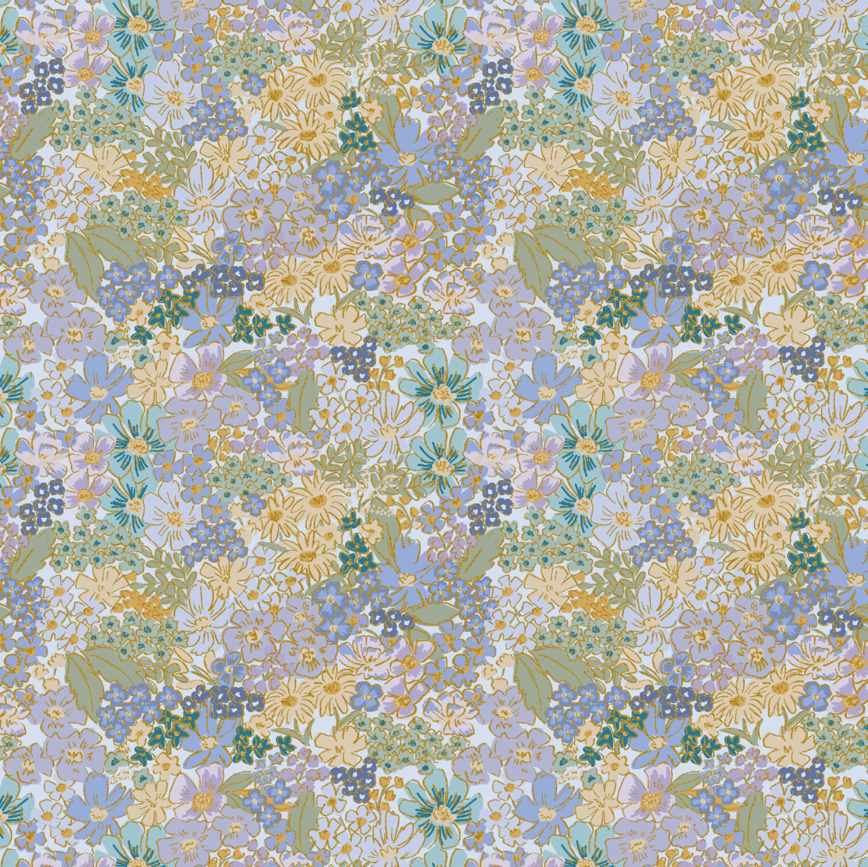 English Rose Mimi in Blue Metallic