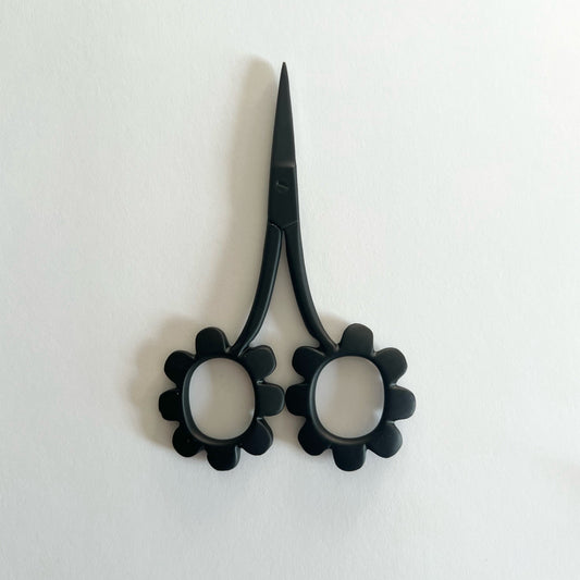 Black Flower Scissors 3.5"