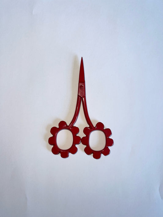 Flower Scissors Red 3.5"