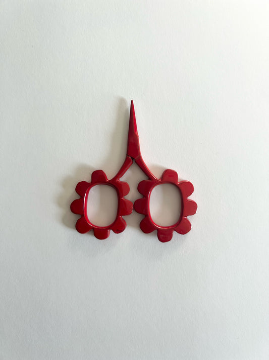 Tiny Flower Scissors Red 2.5"