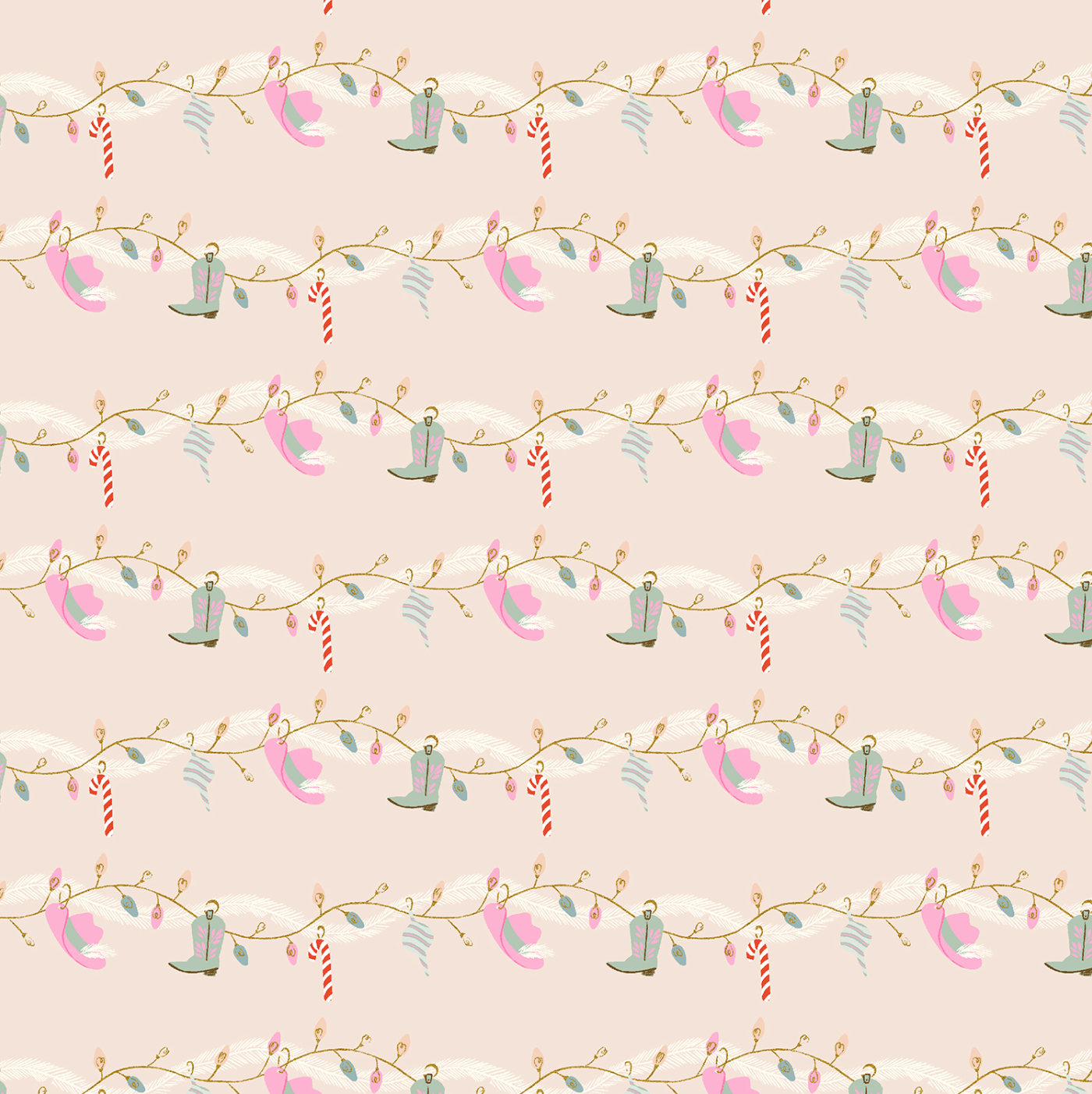 Giddy Up Garland There's Snow Place Like Home Metallic