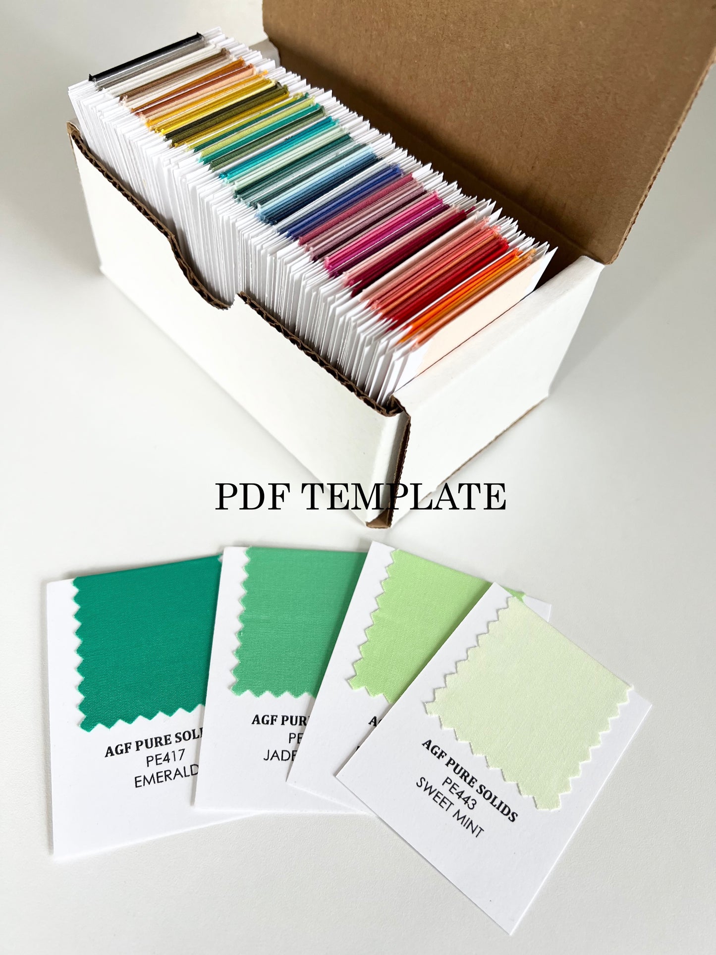 PDF Template for PURE Solids Individual Fabric Swatches