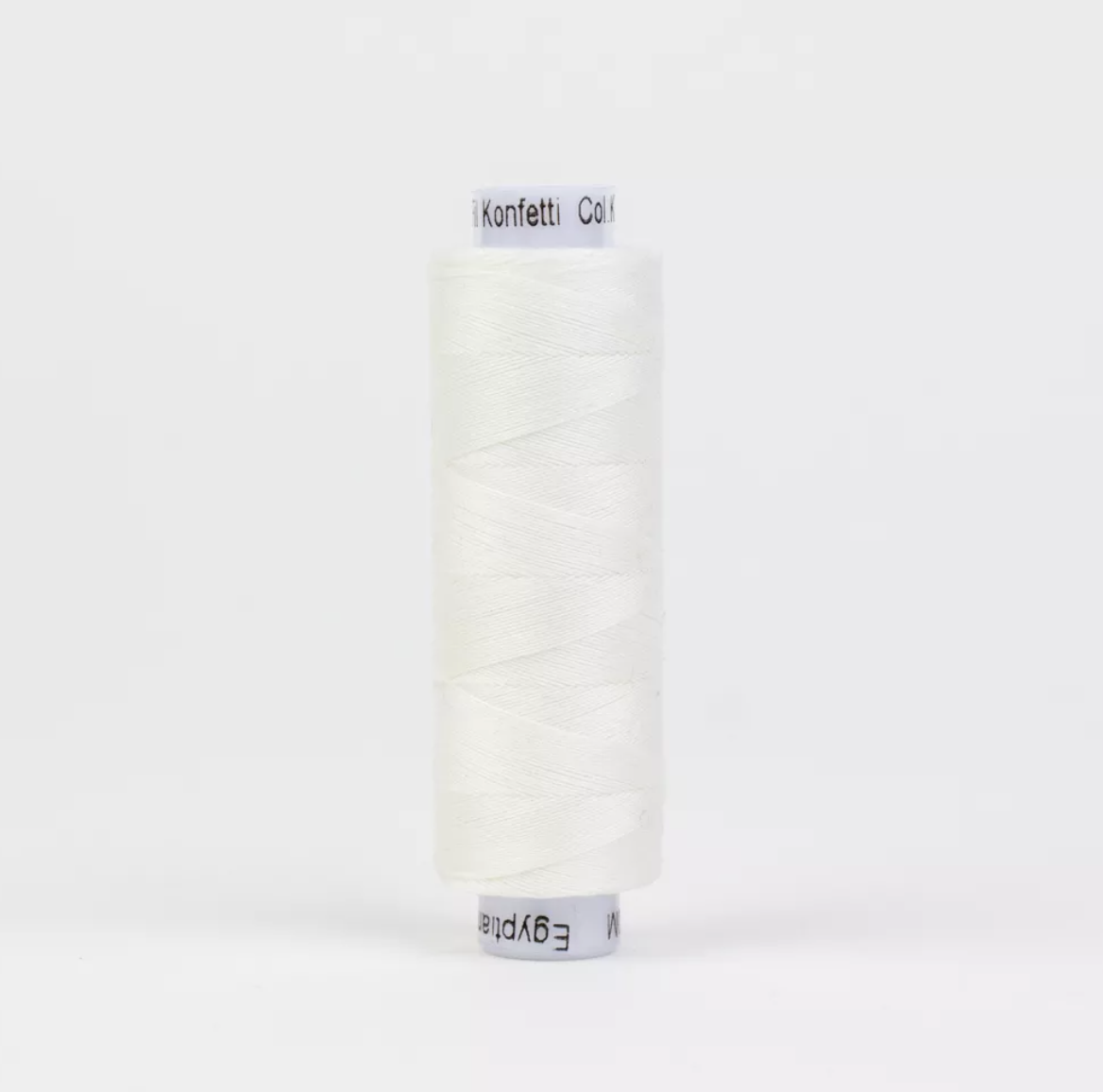 Konfetti Soft White 50 wt Egyptian Cotton Thread KT101