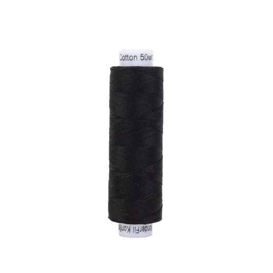 Konfetti Black 50 wt Egyptian Cotton Thread KT200