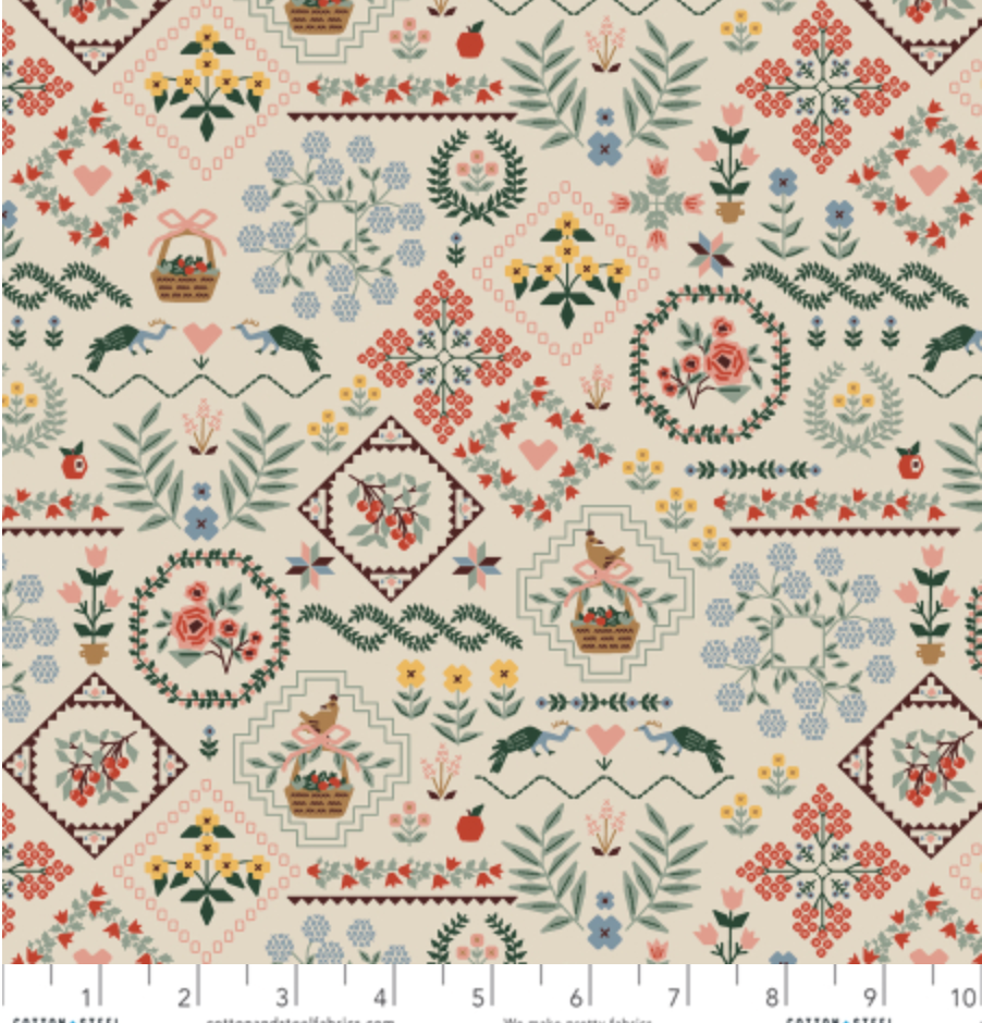 Heritage Sampler in Linen Color (100% Cotton)
