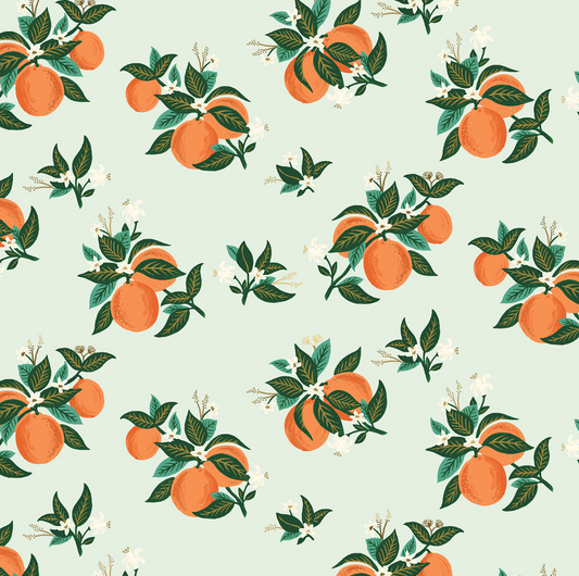 Citrus Blossoms in Orange Metallic