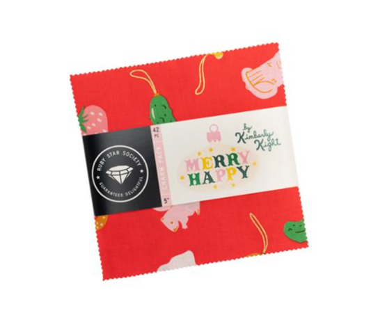 Merry Happy 42 Piece 5"x5" Charm Pack