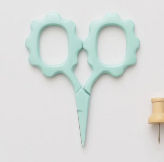 Mint Scallop Handle Scissors