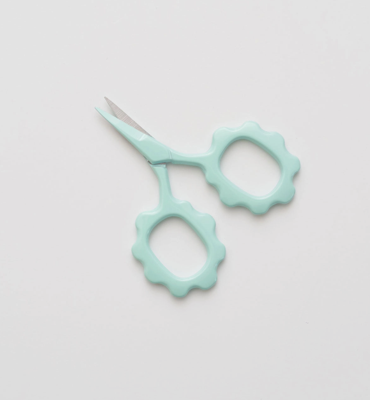 Mint Scallop Handle Scissors