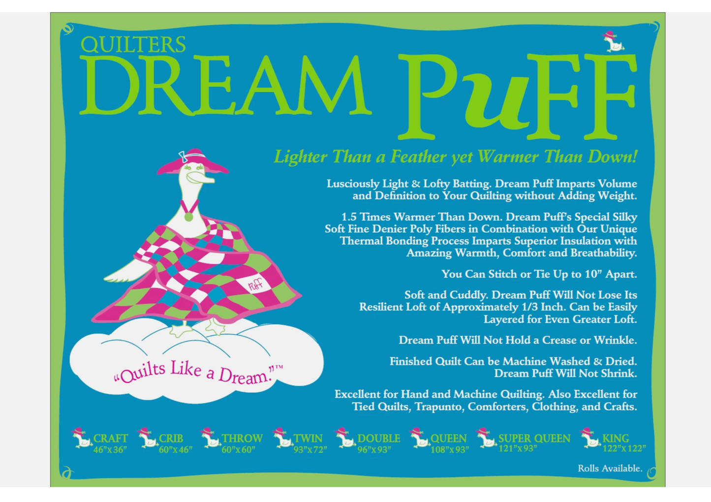 quilters dream puff batting