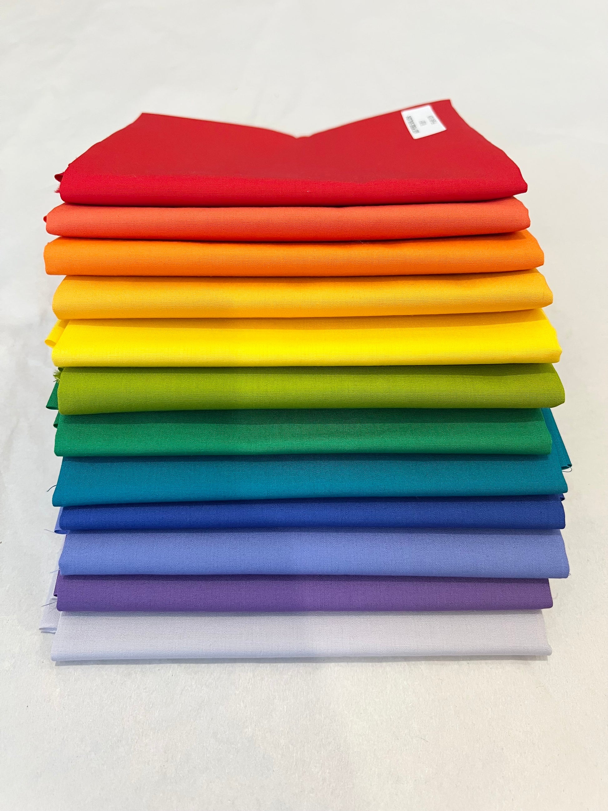 12 piece rainbow fabric bundle
