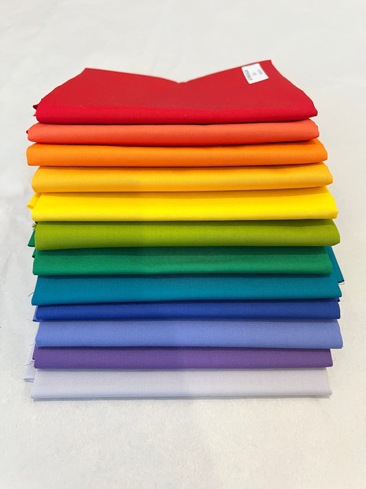 12 piece rainbow fabric bundle
